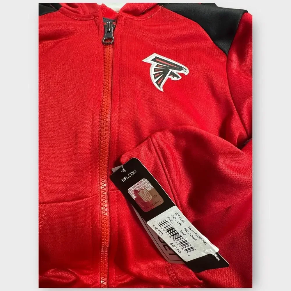 NEW Atlanta Falcons NFL Toddler Full-Zip Hoodie & Jogger Pants Set – Size 24M